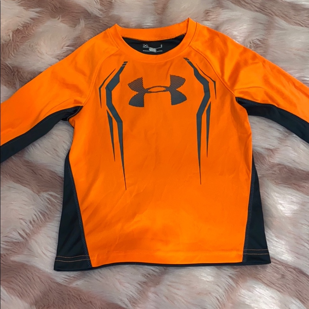 Orange Under Armour Dri-Fit Boys Shirt